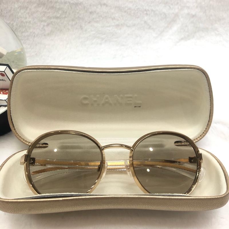 Chanel 圓形金色金屬太陽眼鏡4206 I601-15