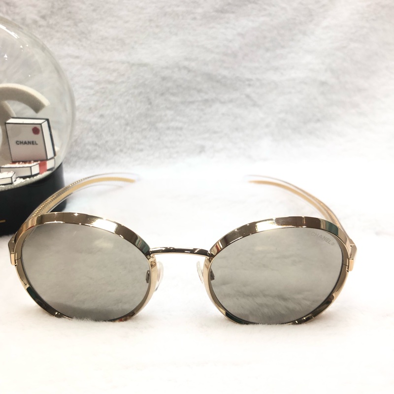 Chanel 圓形金色金屬太陽眼鏡4206 I601-16
