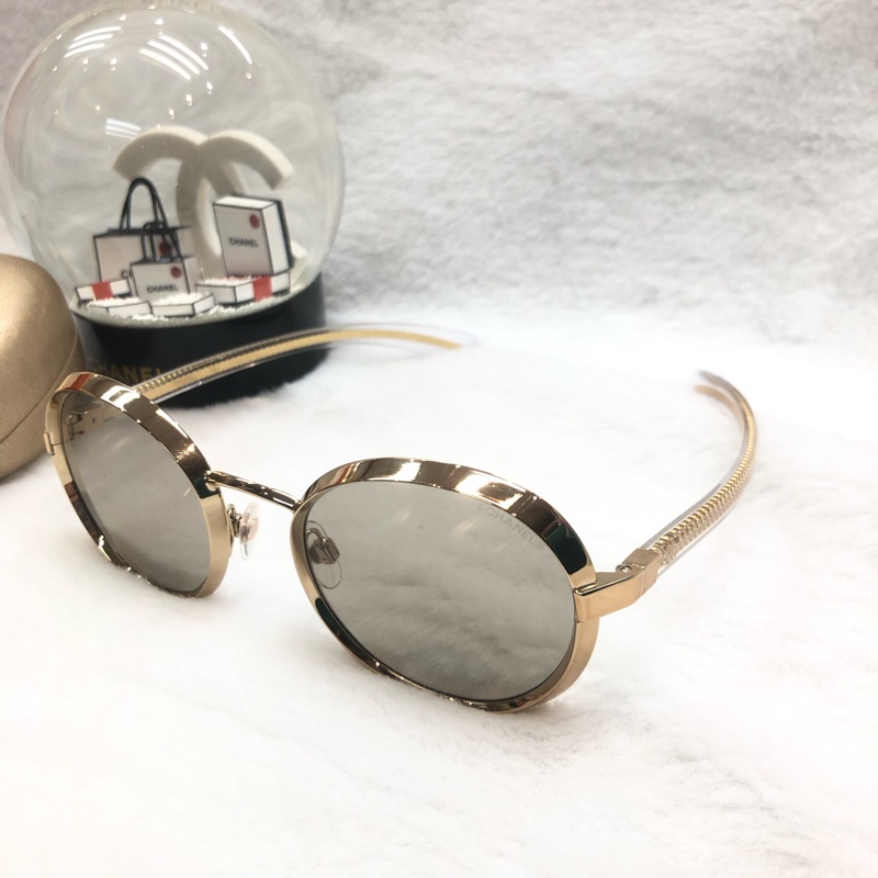 Chanel 圓形金色金屬太陽眼鏡4206 I601-17