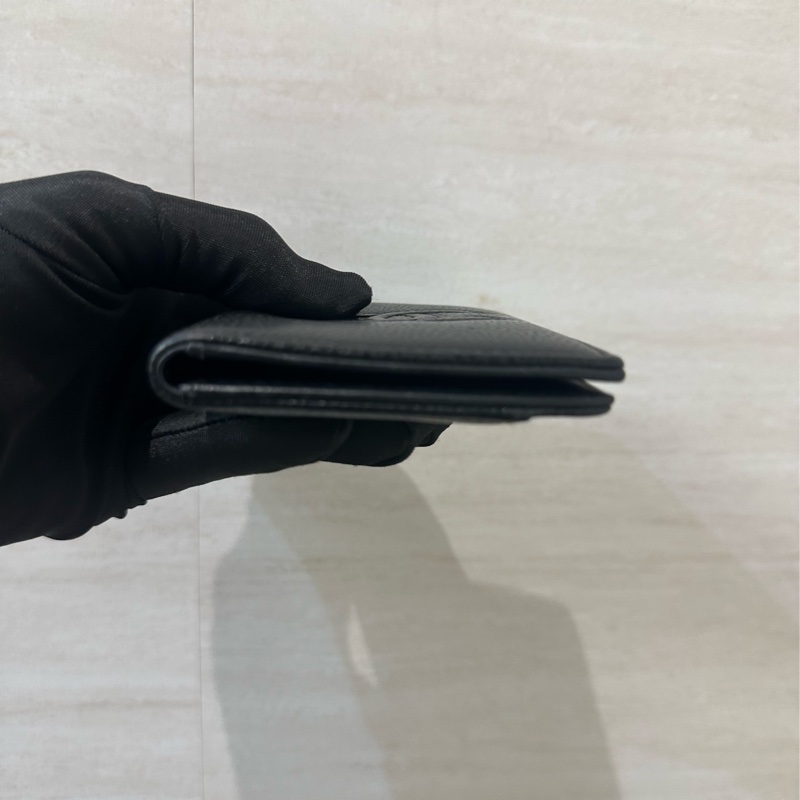 Chanel 黑荔枝牛皮對開2卡卡夾-2