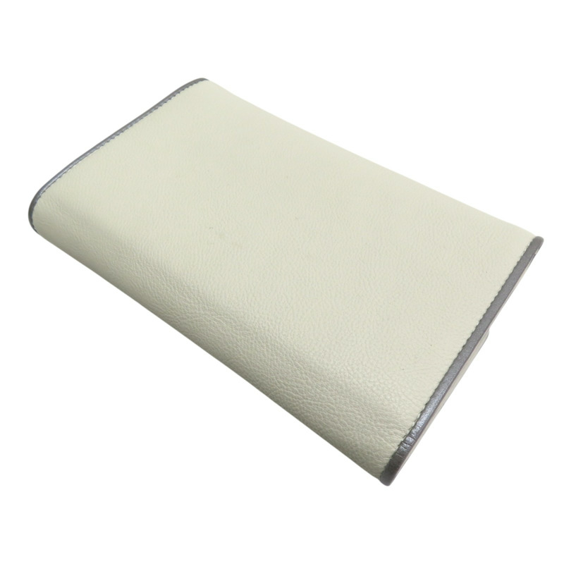 白色 皮革 扣式 長夾【CHANEL 香奈兒】-3