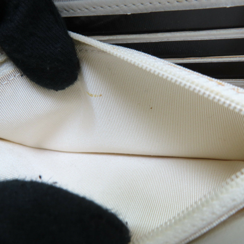 白色 皮革 扣式 長夾【CHANEL 香奈兒】-7