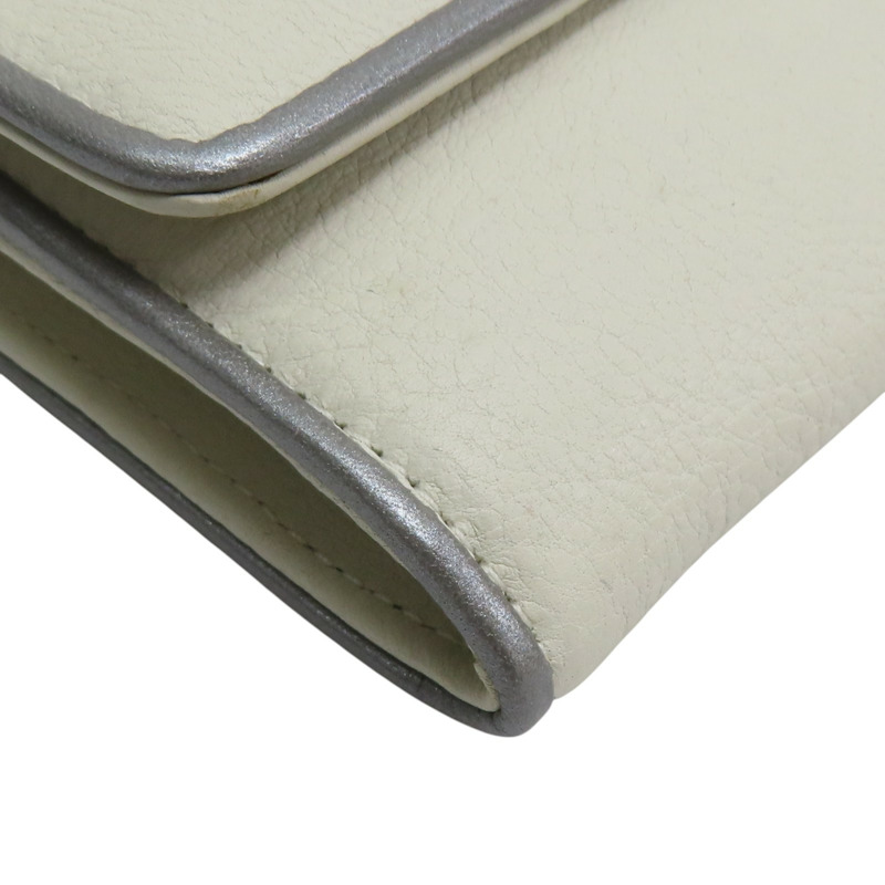 白色 皮革 扣式 長夾【CHANEL 香奈兒】-13