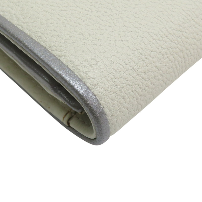 白色 皮革 扣式 長夾【CHANEL 香奈兒】-15