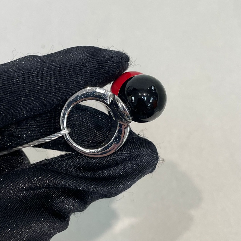 Dior tribales 紅黑圓球戒指XB759-5
