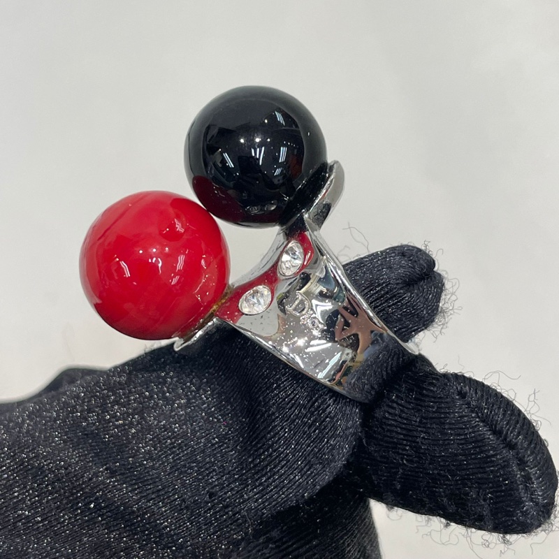 Dior tribales 紅黑圓球戒指XB759-14