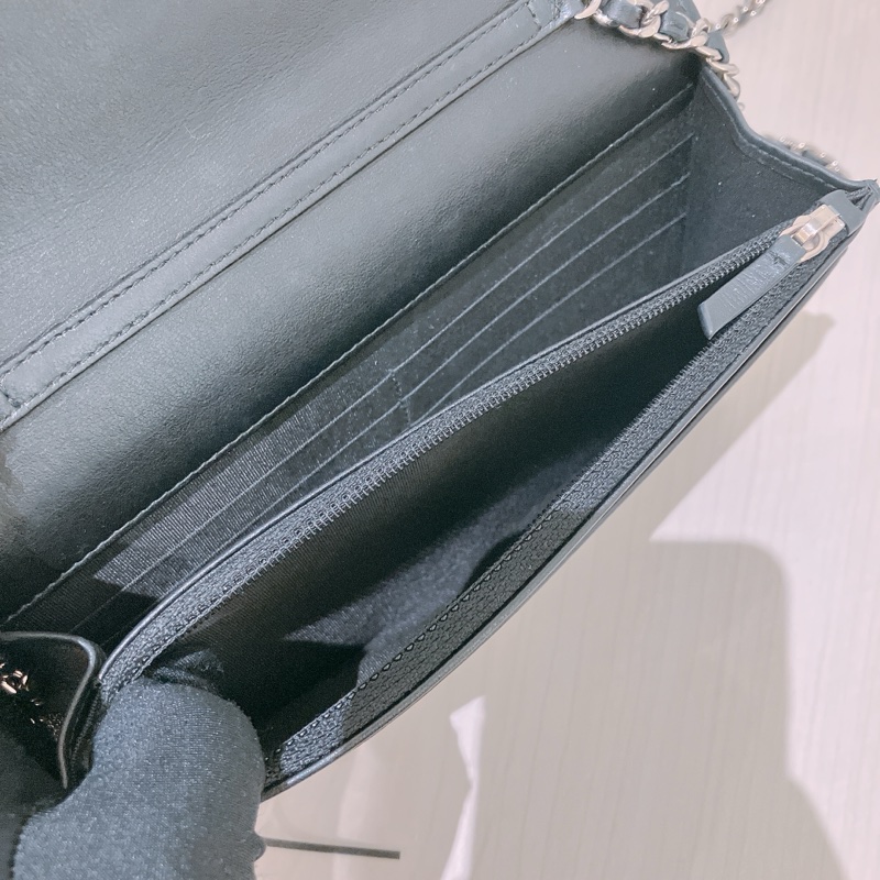 TK1873 Chanel 香奈兒黑色羊皮WOC A84444 Fringe Wallet On Chain Chevron Lambskin-22
