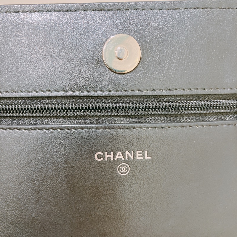 TK1873 Chanel 香奈兒黑色羊皮WOC A84444 Fringe Wallet On Chain Chevron Lambskin-44