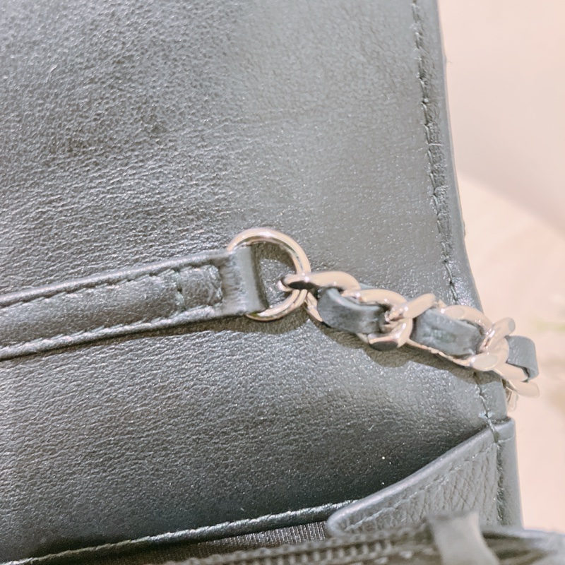 TK1873 Chanel 香奈兒黑色羊皮WOC A84444 Fringe Wallet On Chain Chevron Lambskin-54