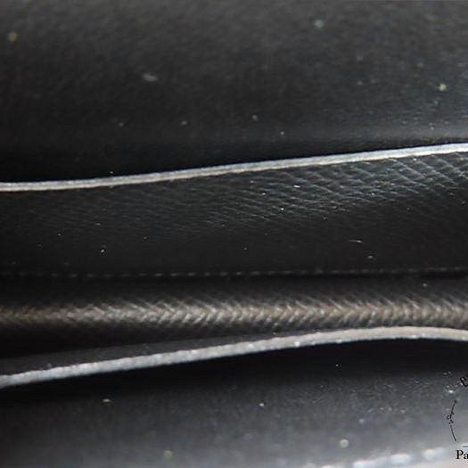 【巴黎站二手名牌專賣店】＊現貨＊HERMES 愛馬仕 真品＊U刻Constance Slim黑色牛皮玫瑰金色H扣康康錢包 MINI小包-3