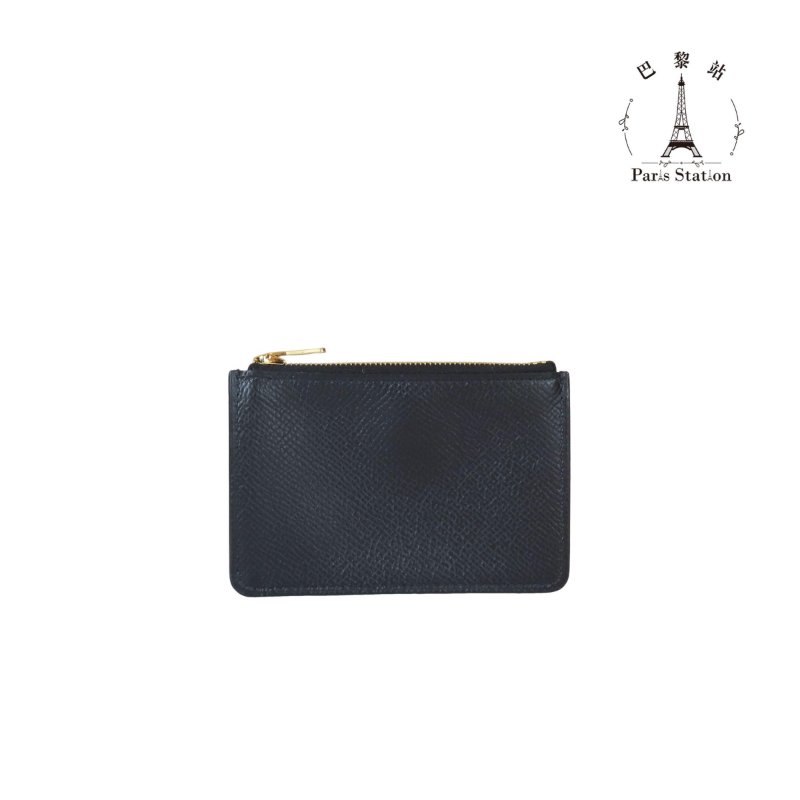 【巴黎站二手名牌專賣店】＊現貨＊HERMES 愛馬仕 真品＊U刻Constance Slim黑色牛皮玫瑰金色H扣康康錢包 MINI小包-6