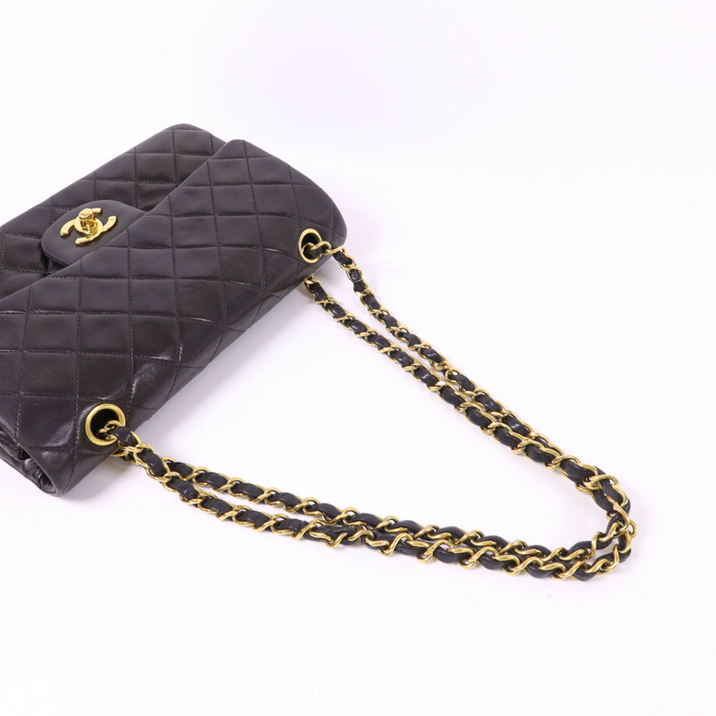 CHANEL 羊皮皮革Classic 23金扣鏈帶肩背袋-5