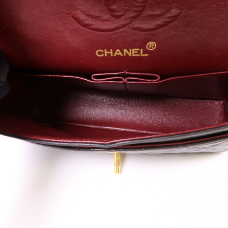 CHANEL 羊皮皮革Classic 23金扣鏈帶肩背袋-6