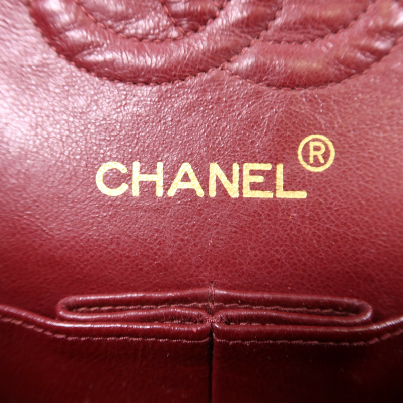 CHANEL 羊皮皮革Classic 23金扣鏈帶肩背袋-10