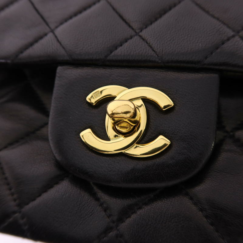 CHANEL 羊皮皮革Classic 23金扣鏈帶肩背袋-13
