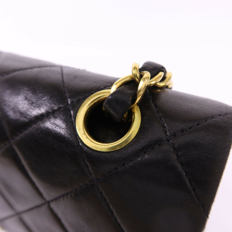 CHANEL 羊皮皮革Classic 23金扣鏈帶肩背袋-14
