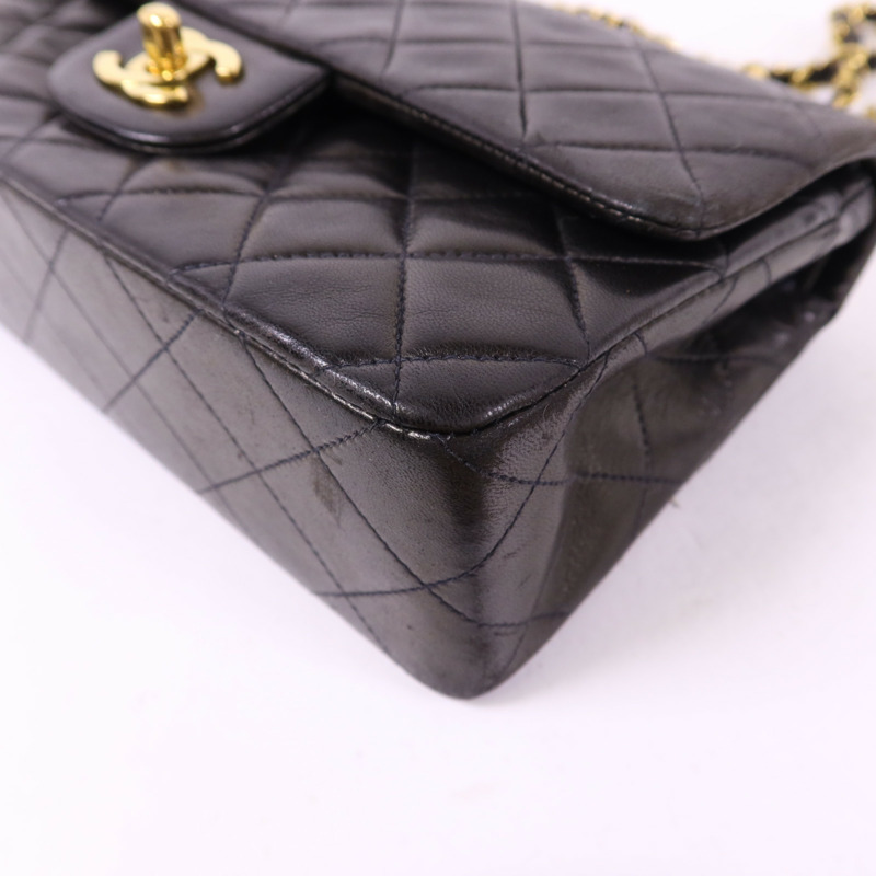 CHANEL 羊皮皮革Classic 23金扣鏈帶肩背袋-15