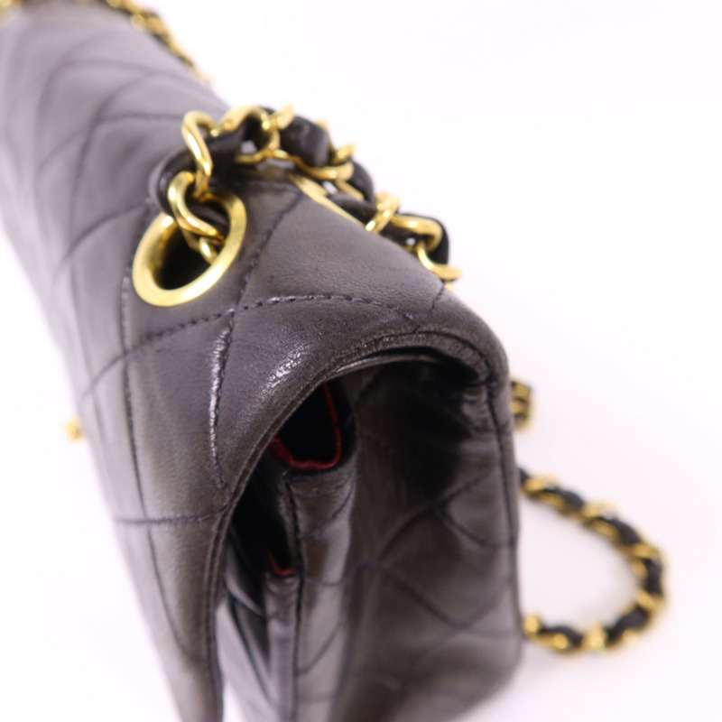 CHANEL 羊皮皮革Classic 23金扣鏈帶肩背袋-21