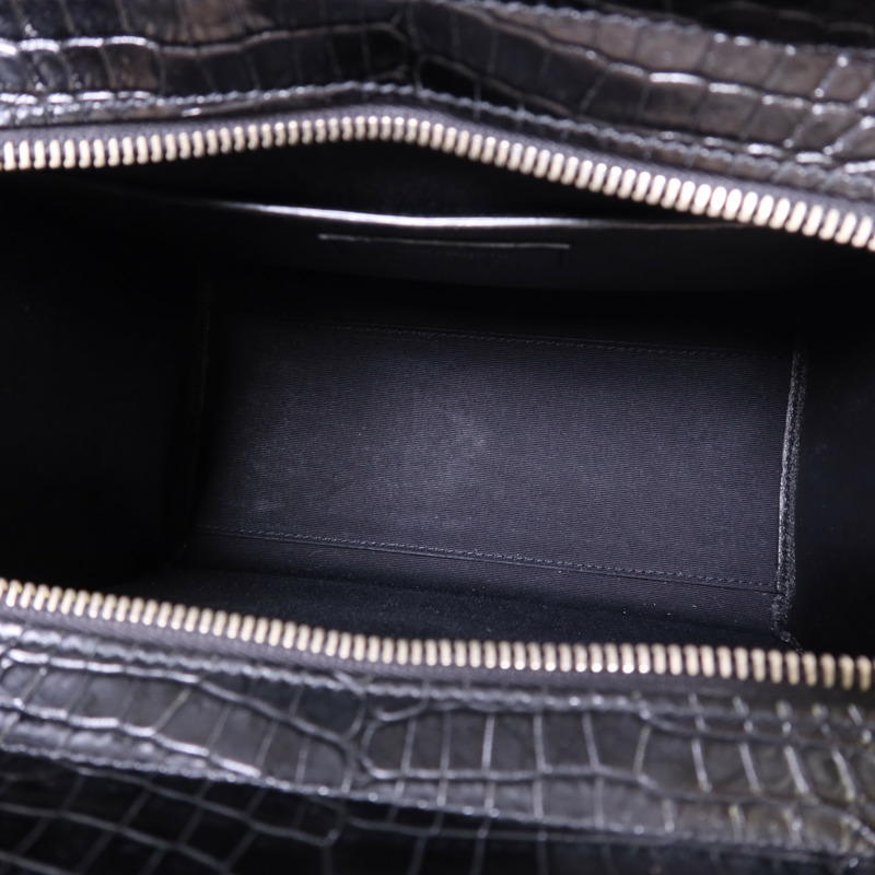 SAINT LAURENT 牛皮皮革Uptown Small Tote銀扣手挽肩背兩用袋-5
