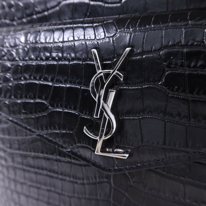 SAINT LAURENT 牛皮皮革Uptown Small Tote銀扣手挽肩背兩用袋-11