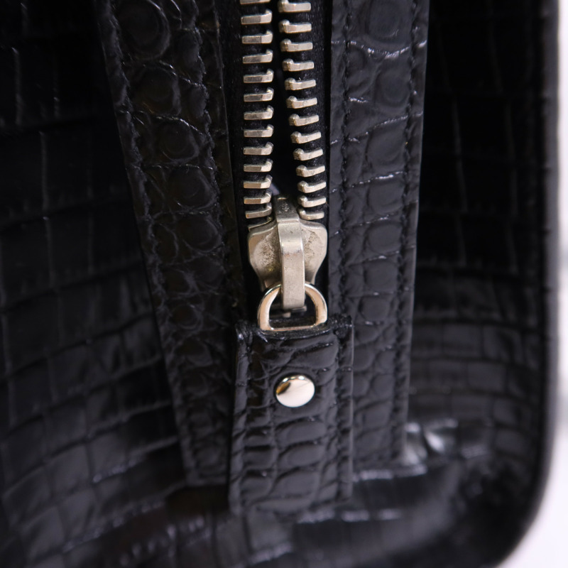 SAINT LAURENT 牛皮皮革Uptown Small Tote銀扣手挽肩背兩用袋-12