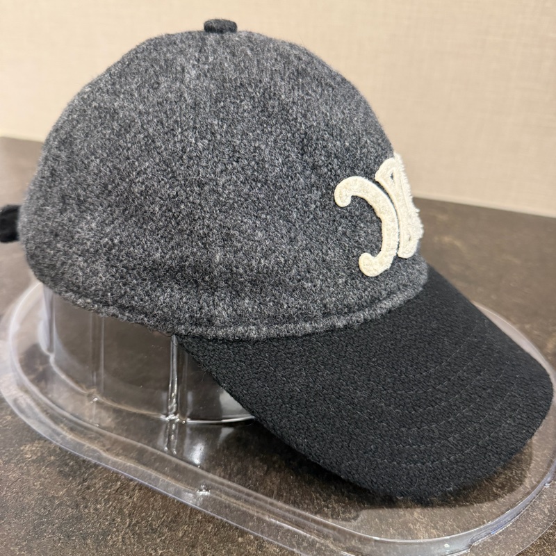 Celine 毛呢棒球帽-2