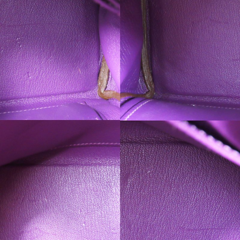 【巴黎站二手名牌專賣店】＊現貨＊HERMES 愛馬仕 真品＊🅁刻海葵紫銀扣KELLY28 手提包 肩背包-4