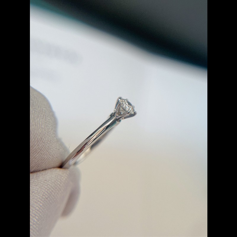 Tiffany 經典六爪鑽戒 0.41ct G色 VS1 尺碼49號-1