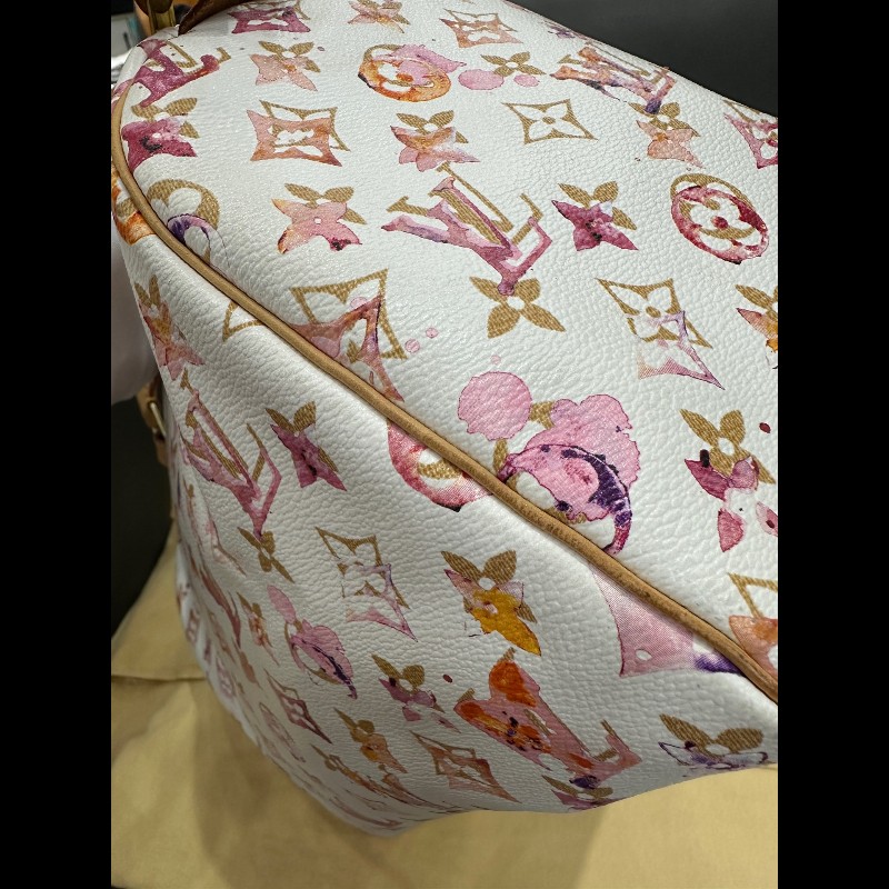 LV Speedy30 限量款水彩系列手提包-20