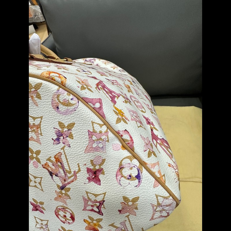 LV Speedy30 限量款水彩系列手提包-25