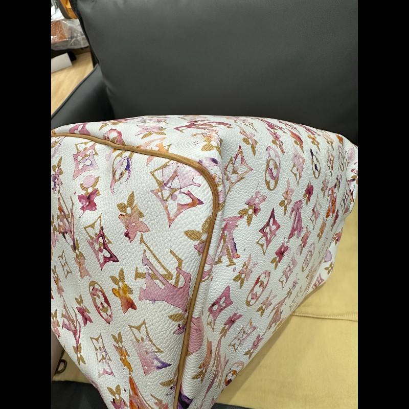 LV Speedy30 限量款水彩系列手提包-26