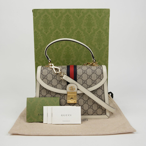 GUCCI Ophidia 小號手提單肩包 651055