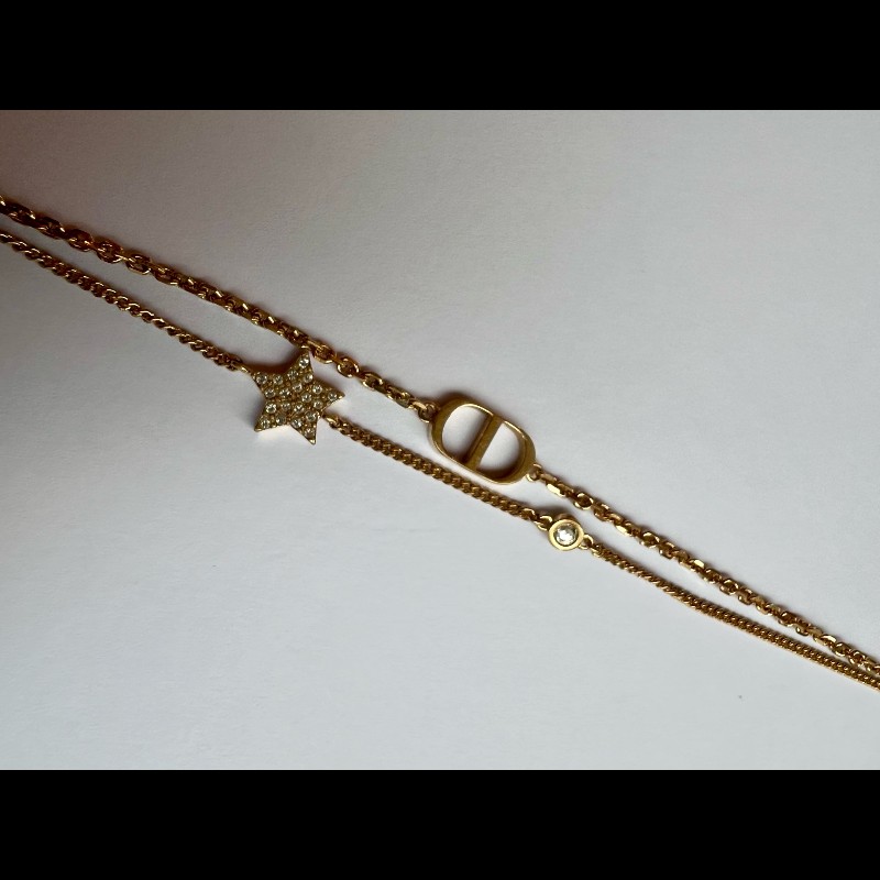 DIOR 金色星星✨CD雙鏈條手鏈 全套-2