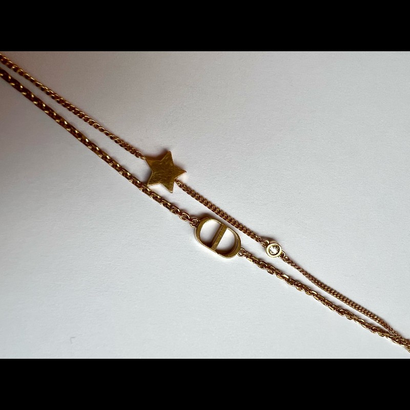 DIOR 金色星星✨CD雙鏈條手鏈 全套-5