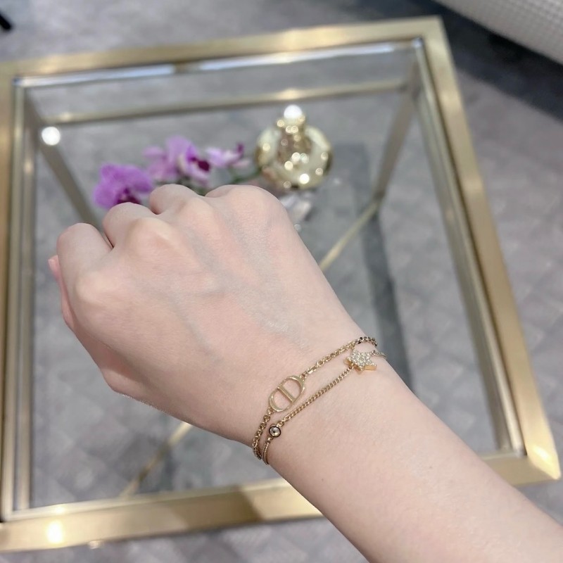 DIOR 金色星星✨CD雙鏈條手鏈 全套-8