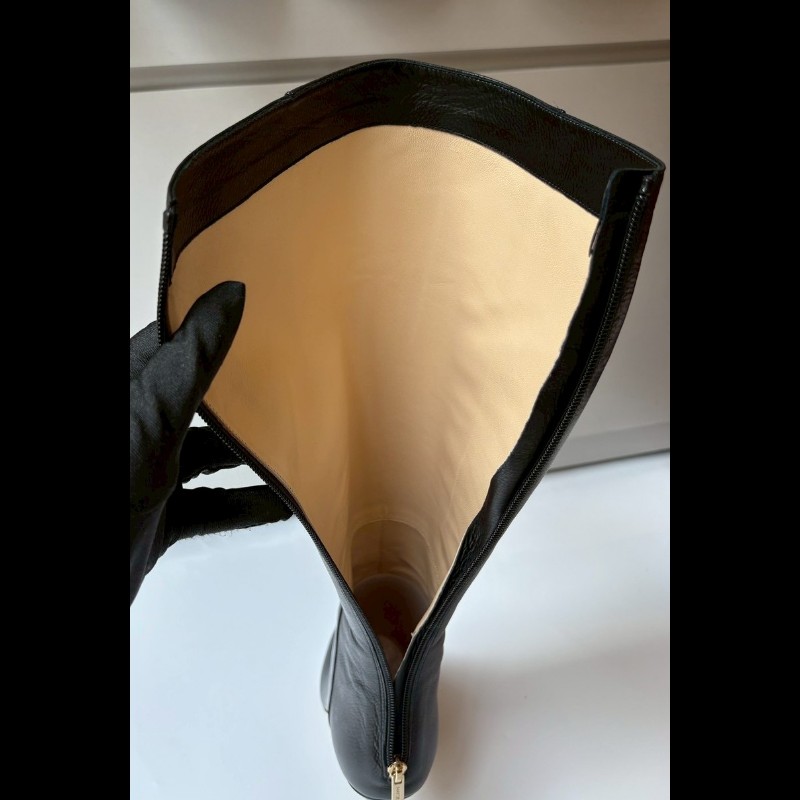 Jimmy Choo 黑皮細跟長靴-11