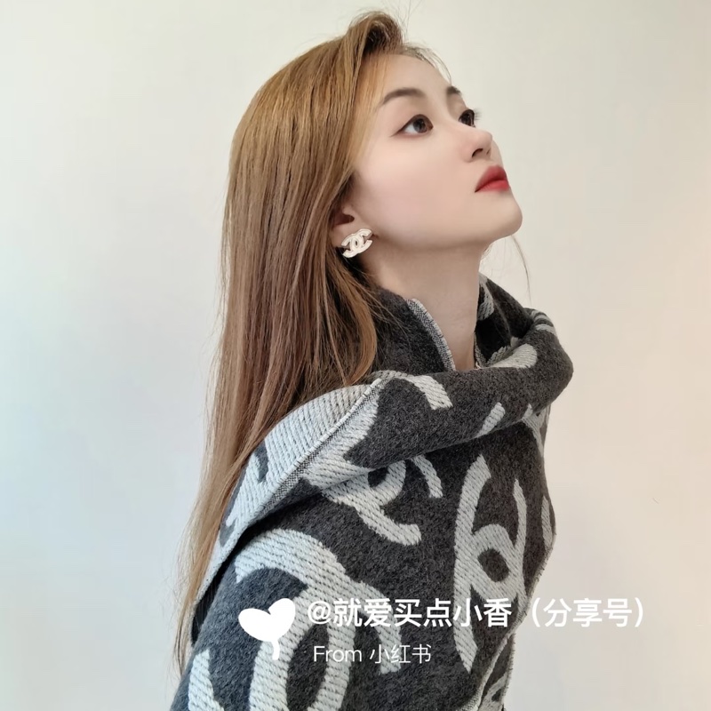 Chanel 26C 黑灰CC雙面圍巾Scarf-3