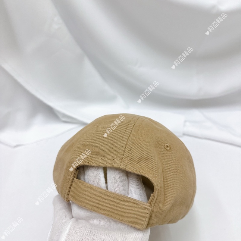 莉亞精品♡ BALENCIAGA 棒球帽 卡其色 L 58cm 二手美包-3