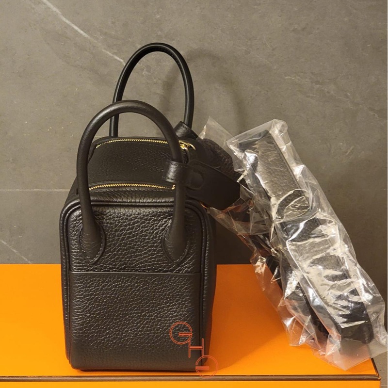 Hermes MIni Lindy 2 代/黑金/ TC / K ( 全新品)-1