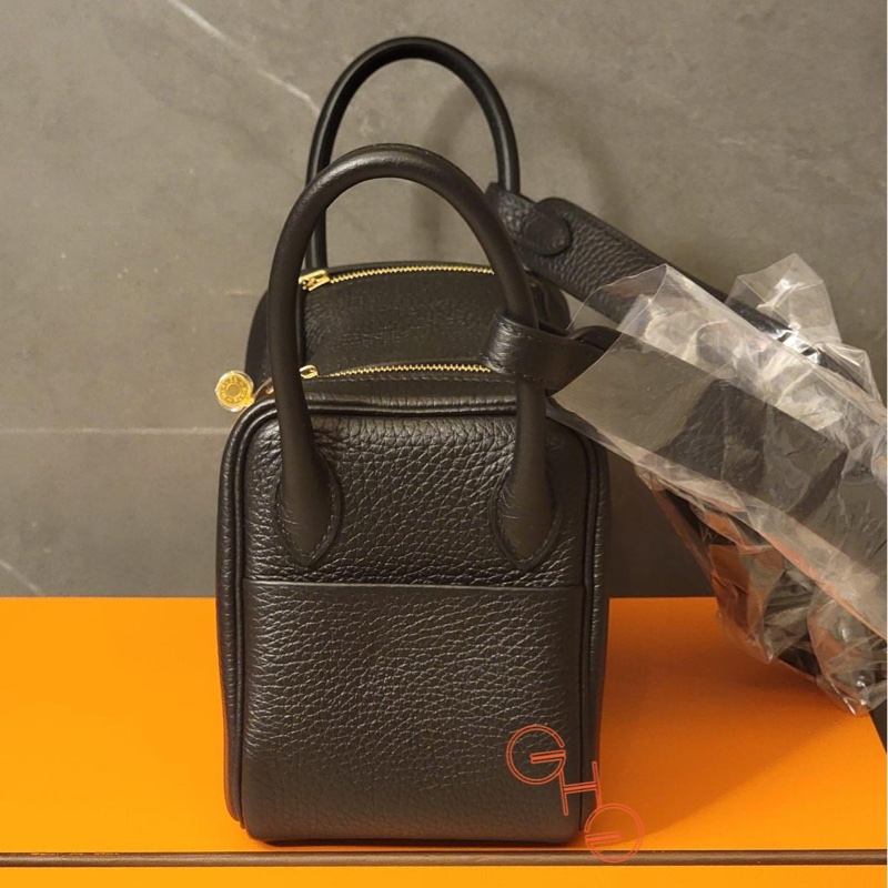 Hermes MIni Lindy 2 代/黑金/ TC / K ( 全新品)-3