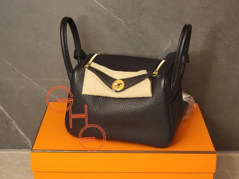 Hermes MIni Lindy 2 代/黑金/ TC / K ( 全新品)-4