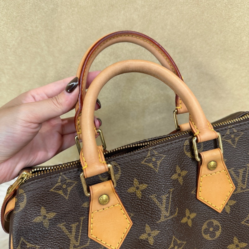 LV Speedy25 老花手提波士頓包-9