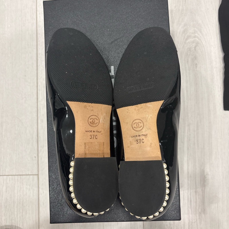 Chanel 女鞋 亮皮 珍珠跟-8