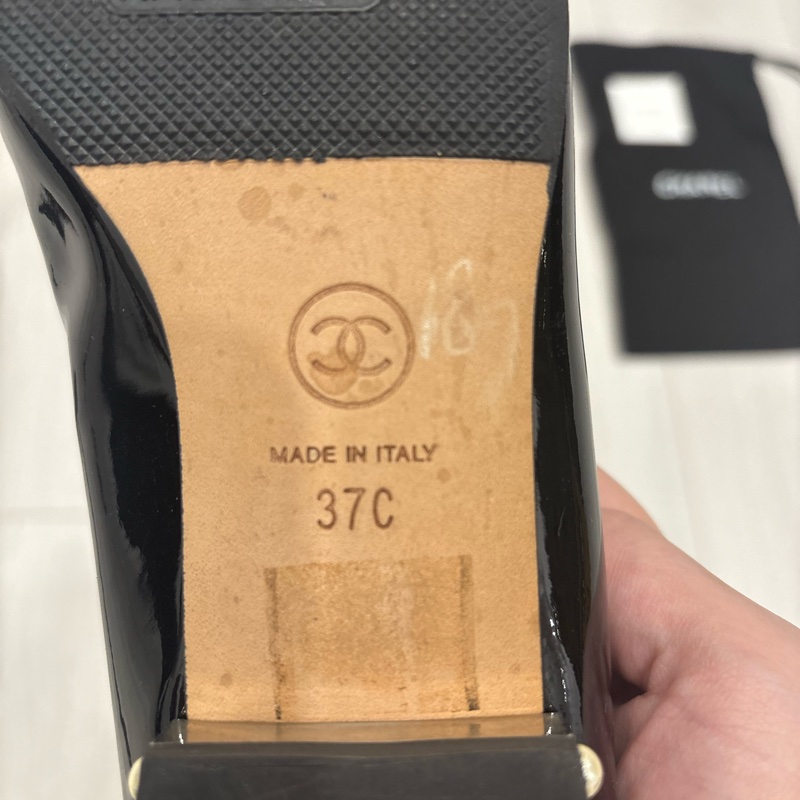 Chanel 女鞋 亮皮 珍珠跟-9