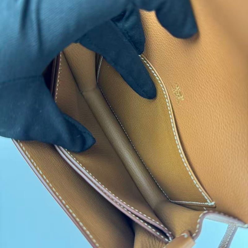 🌈Hermes🧡Mini Roulis 19🧡金棕金扣🧡98新🌟evercolor皮🌟-5