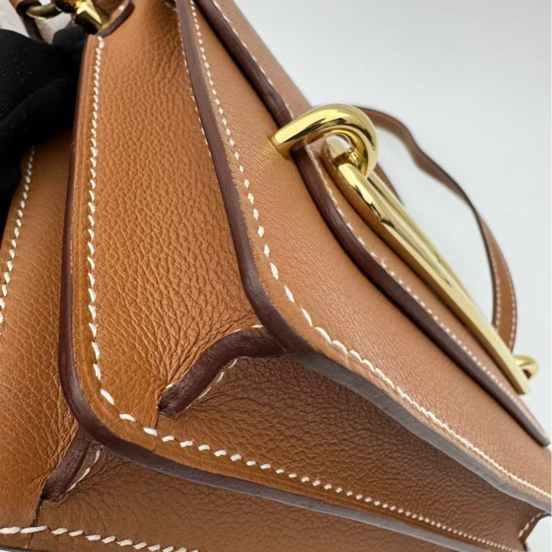 🌈Hermes🧡Mini Roulis 19🧡金棕金扣🧡98新🌟evercolor皮🌟-7