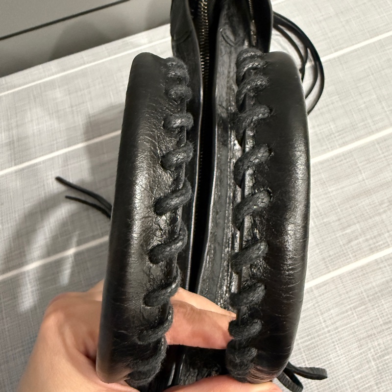 Balenciaga City Small 巴黎世家 機車包 黑色小羊皮銀釦-2