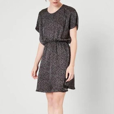 全新AMERICAN VINTAGE 法式印花涼感短袖洋裝 M-L可穿-2