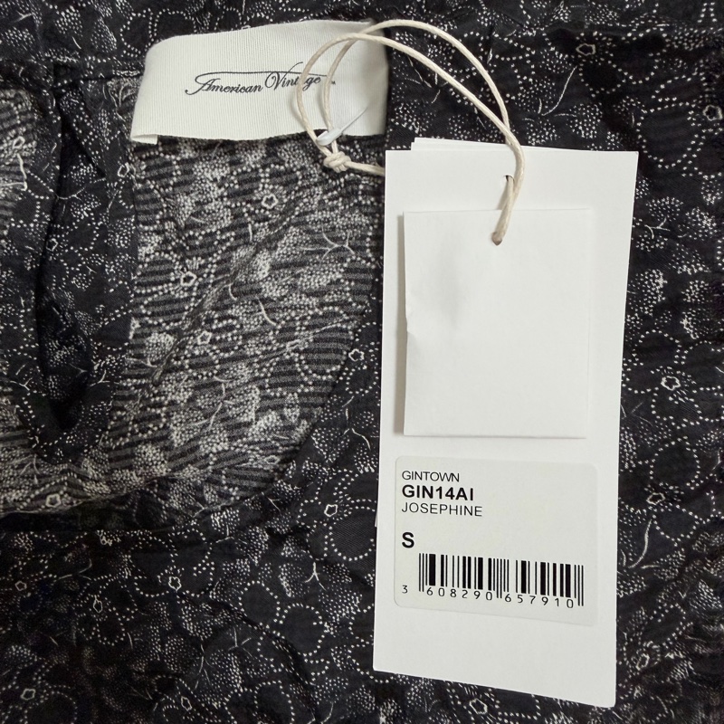 全新AMERICAN VINTAGE 法式印花涼感短袖洋裝 M-L可穿-6