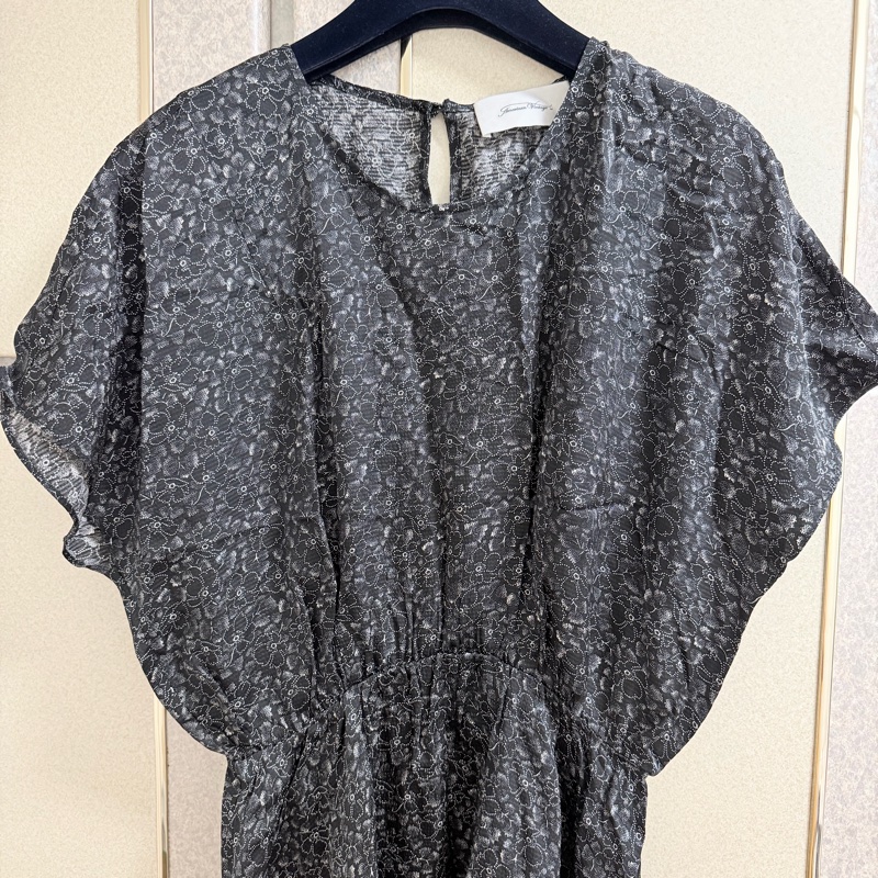 全新AMERICAN VINTAGE 法式印花涼感短袖洋裝 M-L可穿-9